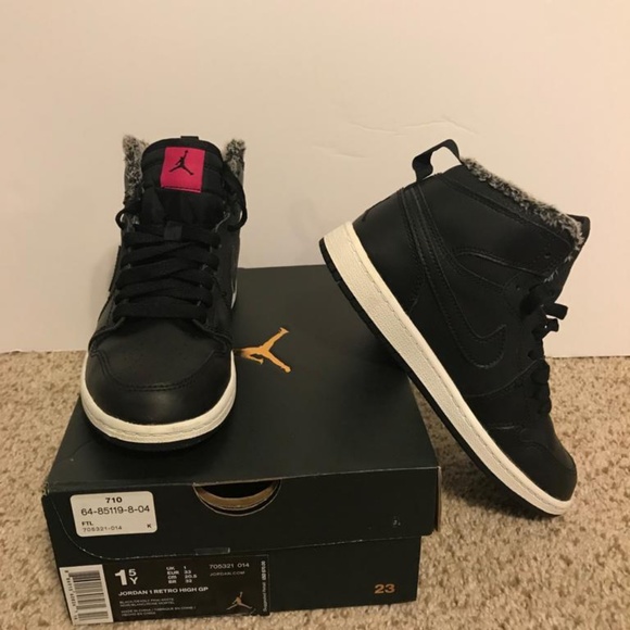 Kid's JORDAN 1 retro high shoes black - Picture 2 of 8